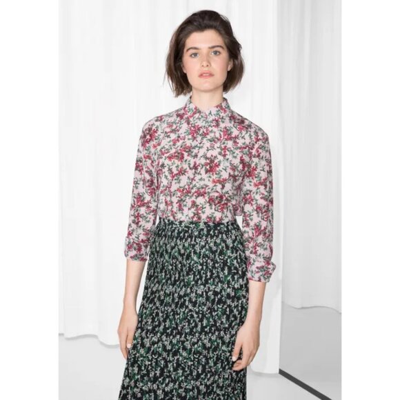 & Other Stories Tops - & Other Stories Silk Floral Blouse